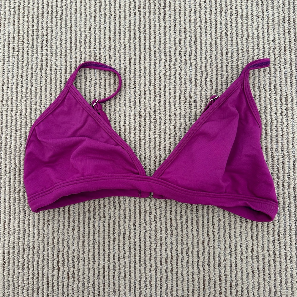 Purple Bikini with Triangle Cups and Spaghetti Straps